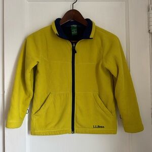 L.L. Bean Yellow and Blue Fleece Jacket. Small (8)